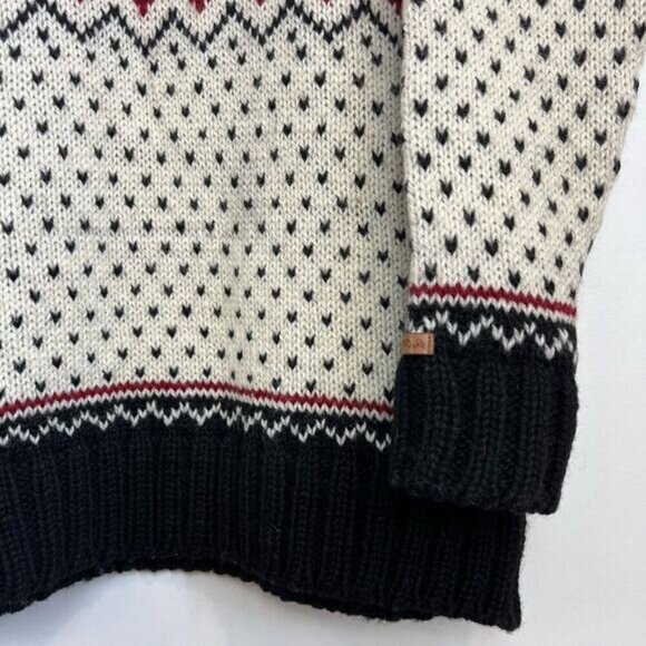 Vintage Alma Men’s Small Oversized Nordic 100% Wool Pullover Sweater 1/4 Zip - Picture 9 of 12